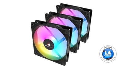Kit Ventoinhas Acegeek Rw12 3x1, Rainbow, 3x120mm, Preto