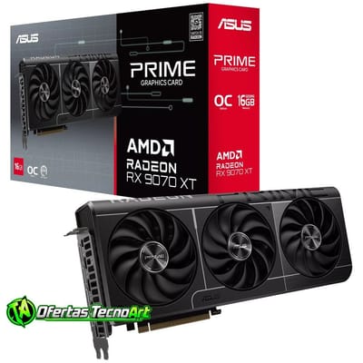 Placa de Vídeo ASUS Prime Radeon RX 9070 XT OC 16GB