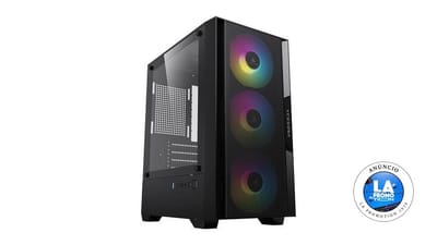 Gabinete Gamer Acegeek Stratus Mesh, Rainbow, Mid-Tower, Com 3 Fans, Preto, Ag-Stratus-Mesh-Bk-I3f