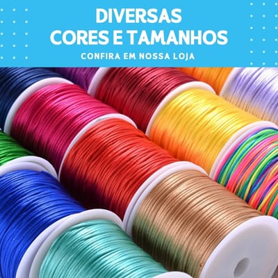 Fio De Seda Fino 2.0 Mm C/50 Metros Cordão Rabo De Rato