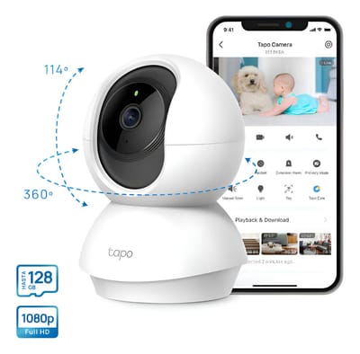 TP-Link Tapo C200 Câmera de Segurança Wifi 1080P 360° Pan/Tilt