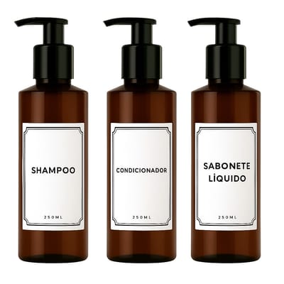 Kit de Viagem 250ml Organizador de Banheiro