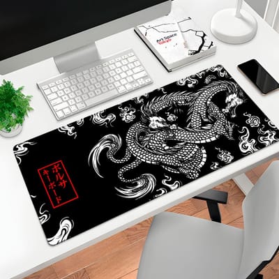 Mouse Pad Gamer Profissional Dragão Chinês Japonês 70x35cm