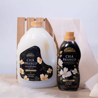 Kit Coala Laundry Chá Branco - 1 lava roupas 3L + 1 amaciante 1L