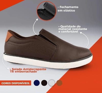 Tênis Masculino Star Fox Slip On Casual Confort