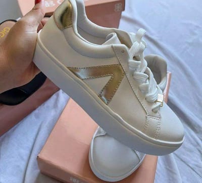 Tênis Branco Feminino Casual Confortável