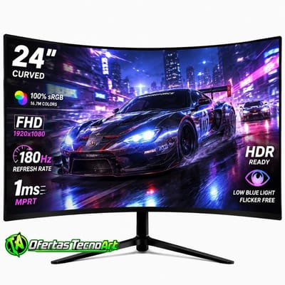 Monitor Gamer Curvo 24/27" FHD 180Hz IPS 100% sRGB