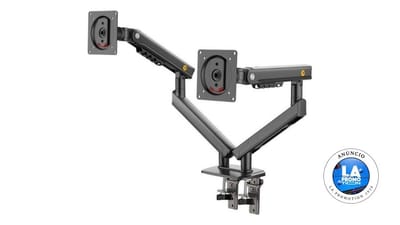 Suporte de Mesa Articulado para 2 Monitores de 17" a 32" North Bayou, com Pistão a Gás, Vesa, Preto A5c Nb