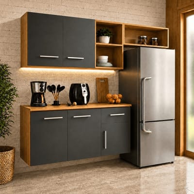 Armário de Cozinha Compacta Blue Moby