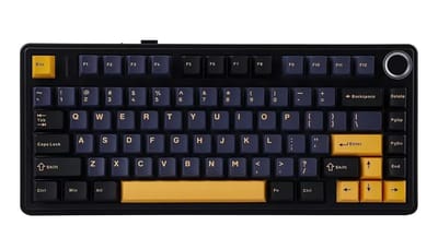 Teclado Mecânico Aula F75, 75%, Sem Fio Tri-Mode, Hot-Swap, RGB – Preto, US