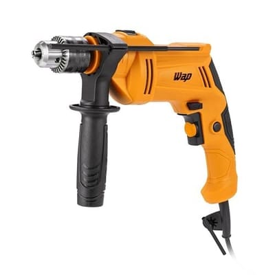 WAP Parafusadeira e Furadeira Impacto 1/2" WF 700 FE13, Limitador de Profundidade e Empunhadeira Auxiliar 40Nm 700W 127V
