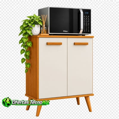 Balcão de Cozinha para Microondas ou Forno Elétrico 2 Portas