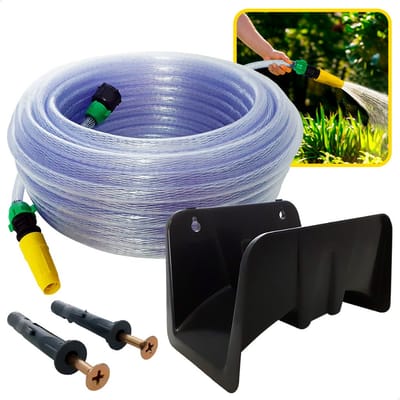 Kit Completo de Mangueira de Jardim Trançada Cristal
