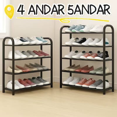 Sapateira 4/5 Andares Organizador de Sapatos Tênis 8/10 Pares Desmontável Multiuso