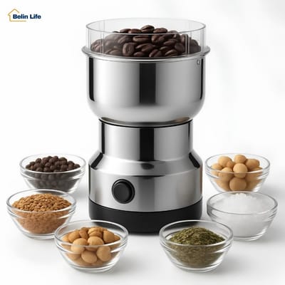 Moedor Elétrico de Café e Grãos Tomate MAZ-128 240W Inox 8 Lâminas