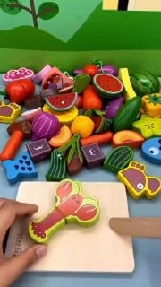 Frutas ou Verduras de Brinquedo Infantil Fogão De Vegetais Cozinha Brincar Masculino Da Casa