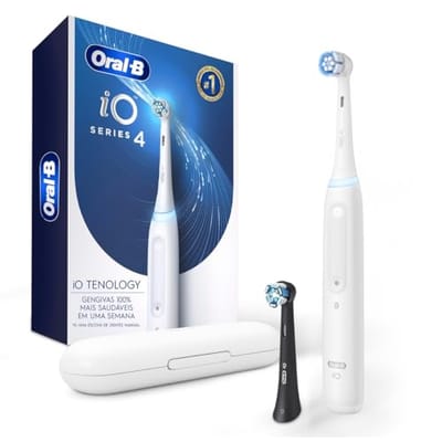 Oral-B Escova de Dente Elétrica iO4 com 2 Refis e Carregador Bivolt