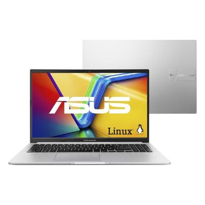 Notebook ASUS Vivobook 15 M1502YA Ryzen 7 5825U 8GB 512GB SSD Linux 15,6" FHD Silver
