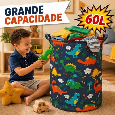 Cesto Organizador Infantil Dinossauro 60L