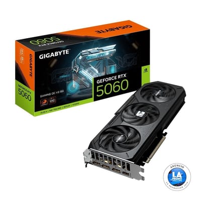 Placa de Vídeo Gigabyte GeForce Rtx 5060 Gaming Oc V2 8GB Gddr7 PCIe 5.0 Ray Tracing