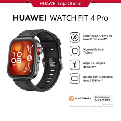 Huawei Watch Fit 4 Pro – Smartwatch para Esportes ao Ar Livre, Nível Profissional