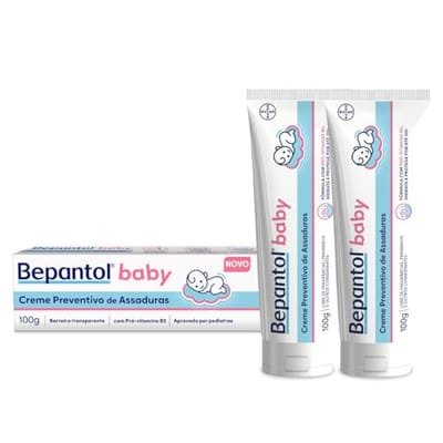 Kit 2 Cremes Pomadas Bepantol Baby 100g (200g)
