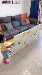 Tapete Infantil Emborrachado Térmico Tatame Antiderrapante Dobrável Dupla Face 6mm 1,80x1,20m