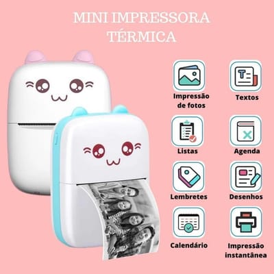Mini Impressora Térmica Portátil Bluetooth
