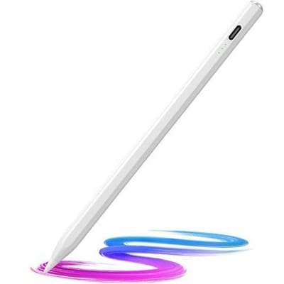 Bettdow Caneta Pencil Para Apple iPad Sensível à Inclinação, Rejeição de Palma da mão e Display de Bateria acompanha, for iPad 10/9/8/7/6th Gen, Air 11"-13"/M2/5/4/3rd, Pro 11"/12.9"/13"/M4, Mini 6/5