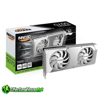 Placa de Video INNO3D GeForce RTX 5070 Twin X2 OC White 12GB GDDR7