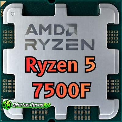 Processador AMD Ryzen 5 7500F 4GHz Turbo 6 Núcleos 12 Threads AM5