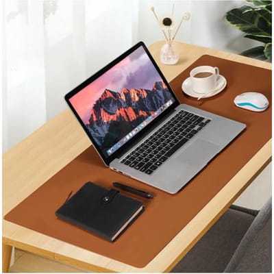 Mouse Pad Desk Pad Couro Borda Costurada Gigante Antiderrapante