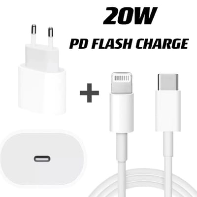 Cabo Tipo-C com Fonte 20W + Carregador iPhone 1m