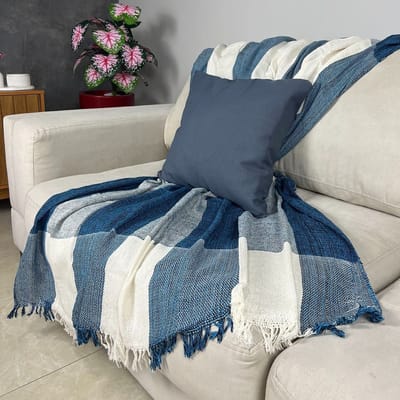 Manta Decorativa 210x120cm 100% Algodão