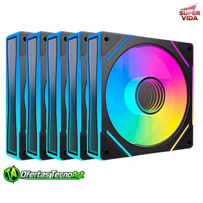 Kit 5 Cooler Fan ARGB 120mm para Gabinete e CPU