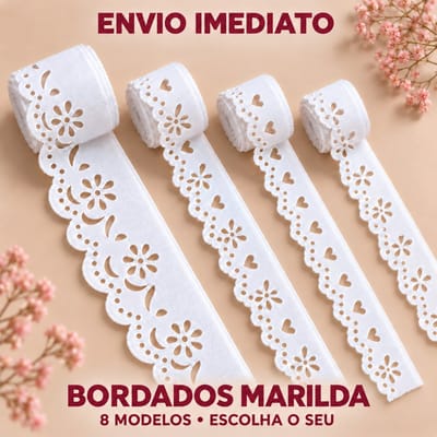Bordado Marilda Lasy Mini Lasynha 10m - Pano de Prato