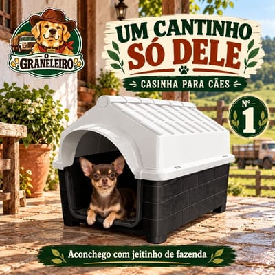 MecPet Casa Casinha de Cachorro Plástica Desmontável