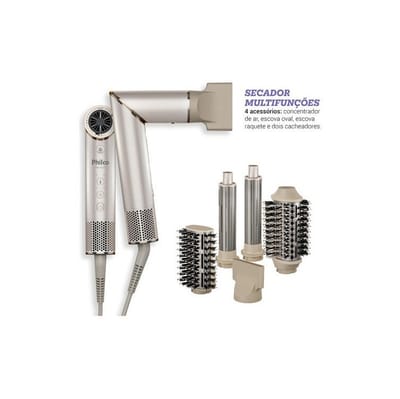 Secador de Cabelo Philco 4 em 1 Dobrável Portátil