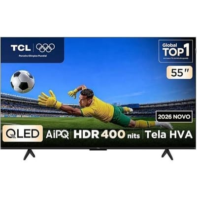 Smart TV TCL 55" QLED 4K P7L Wi‑Fi Bluetooth Google TV HDR10+ 120 Hz VRR AIPQ