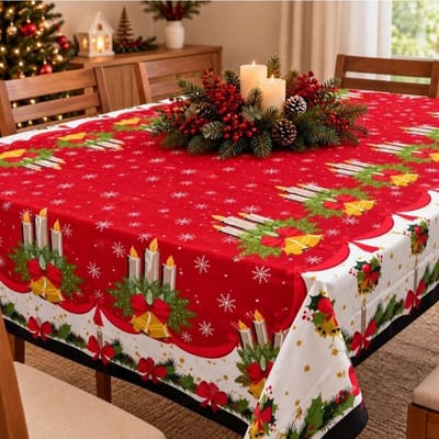 Toalha de Mesa Oxford Festiva Natalina