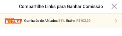 Comissão extra de 51%