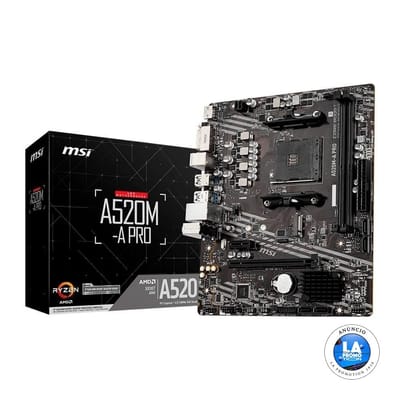 Placa-Mãe MSI A520M‑A Pro AM4 DDR4 Matx