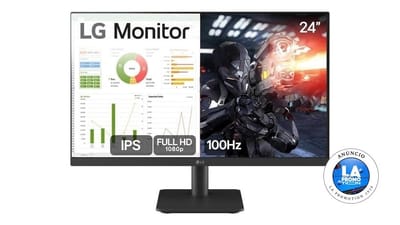 Monitor LG 24" IPS 100Hz Full HD HDMI 2x Preto 24MS500