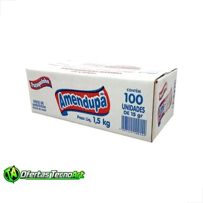 Paçoca Rolha Amendupã Caixa c/100 unidades 1,5kg