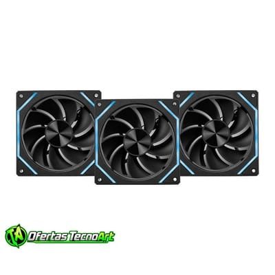 Kit Ventoinhas Pichau Ventus NX Reverse ARGB 3x120mm Preto