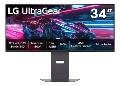 Monitor Gamer LG UltraGear Curvo 34" UltraWide QuadHD 2K