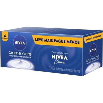 Pack 6 Sabonetes Nivea Creme Care 90g