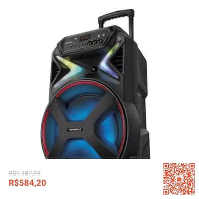 Caixa De Som Amplificada Mondial Connect Lights Plus Cm-700