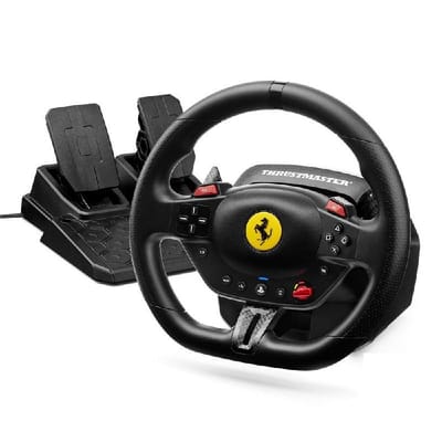 Kit Volante e Pedal T98 Ferrari para PS4, PS5 e PC