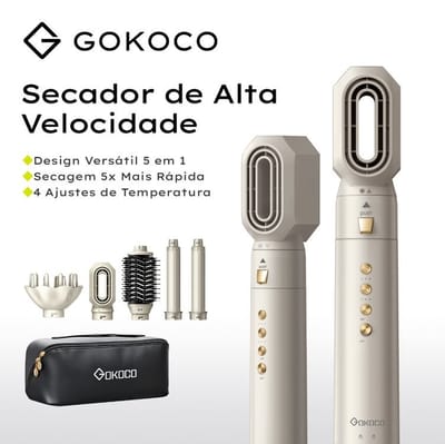 Escova Secadora 5 em 1 GOKOCO Dupla voltagem